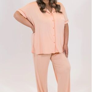 Peach Sherbet Short Sleeve & Pant Pajama Set